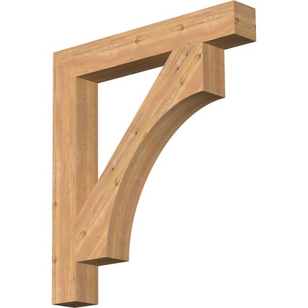 Ekena Millwork Westlake Block Smooth Bracket, Western Red Cedar, 5 1/2"W x 40"D x 44"H BKT06X40X44WTL05SWR